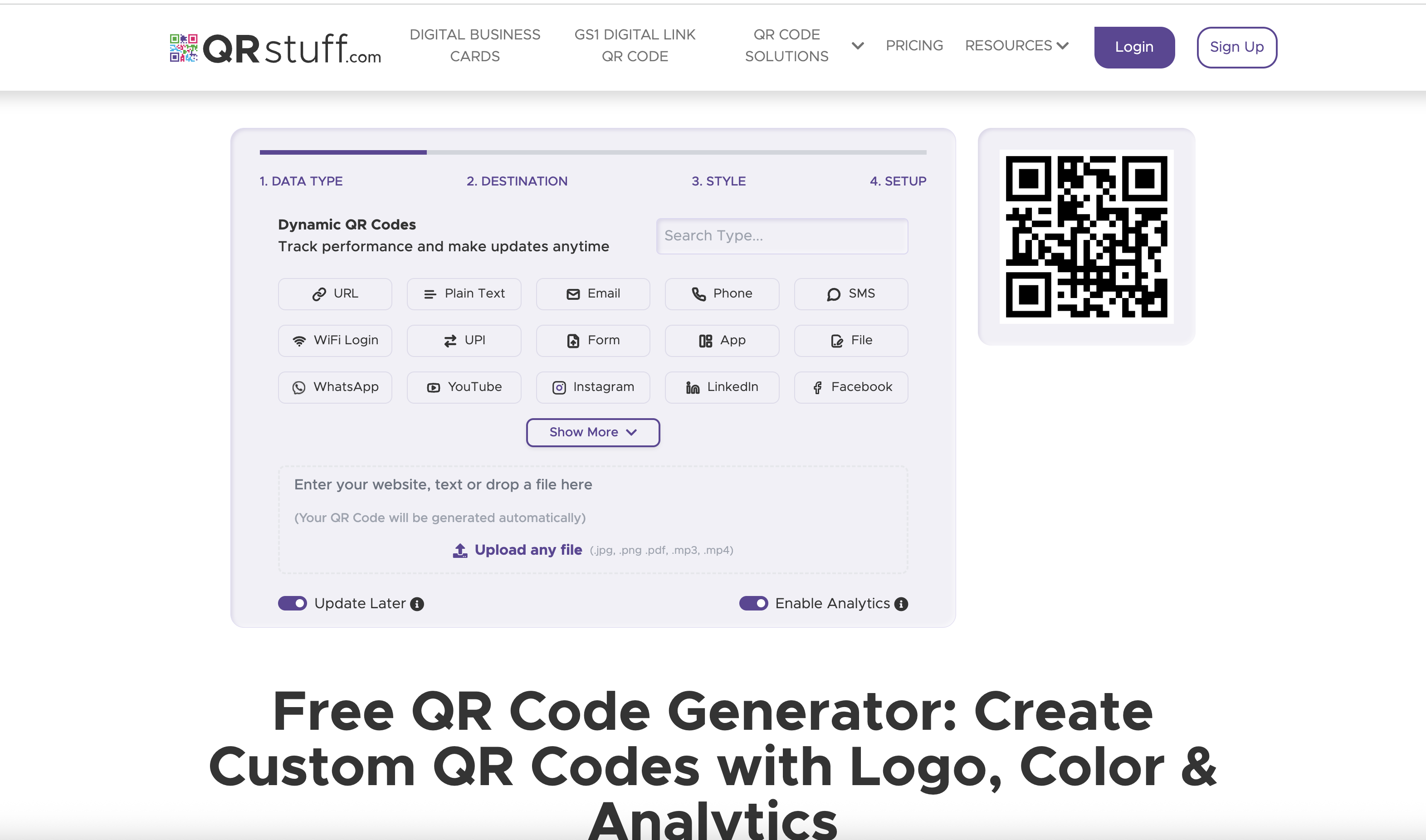 Prise en charge de tous les types de codes QR