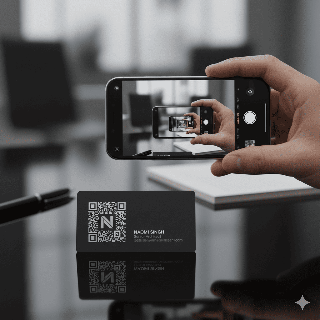 digital business card with logo qr