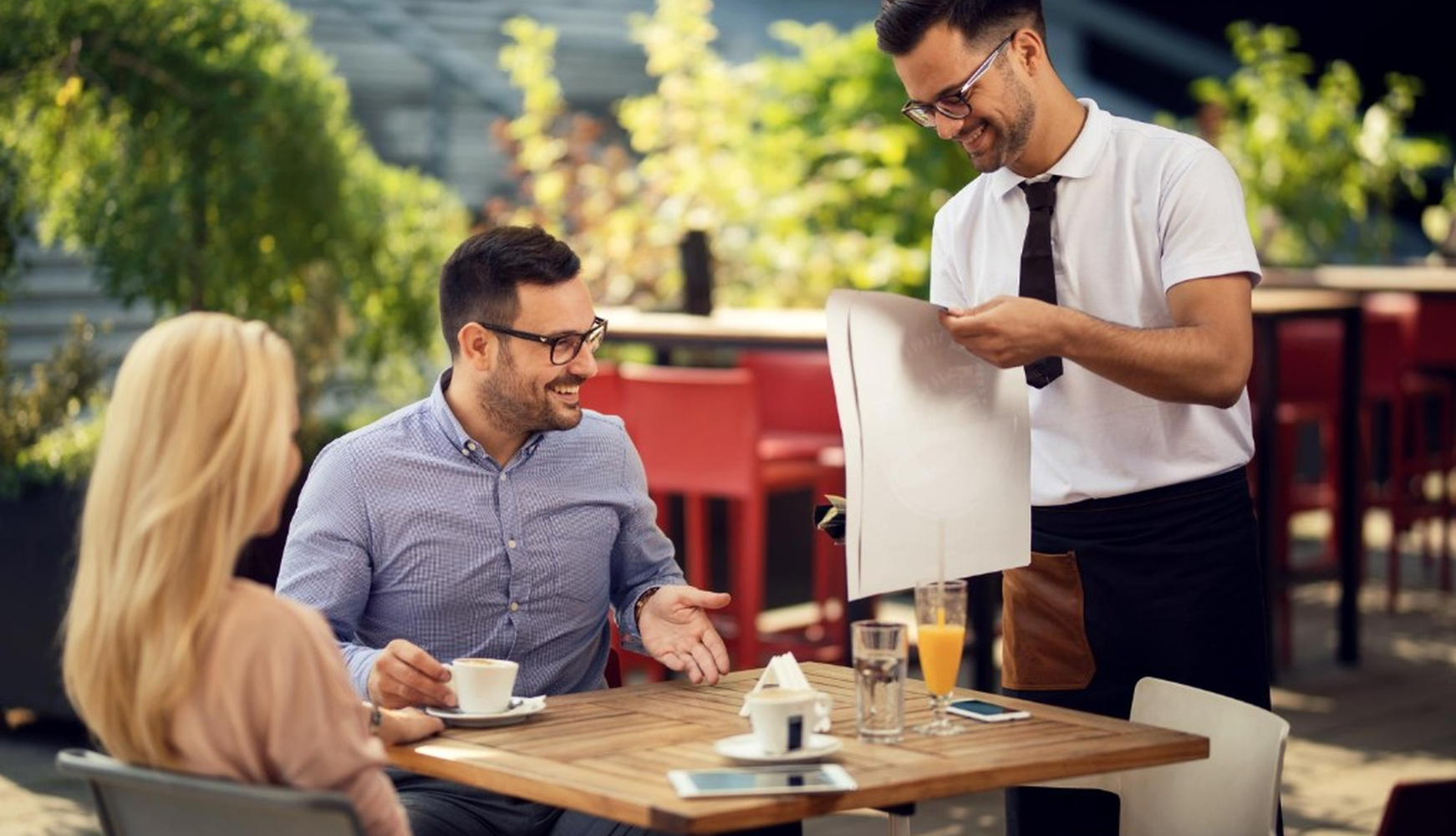 Menu de restaurant et feedback