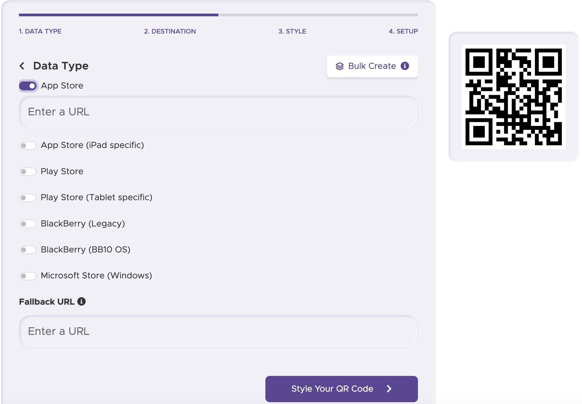 Step 2: Enter Your App Store Links