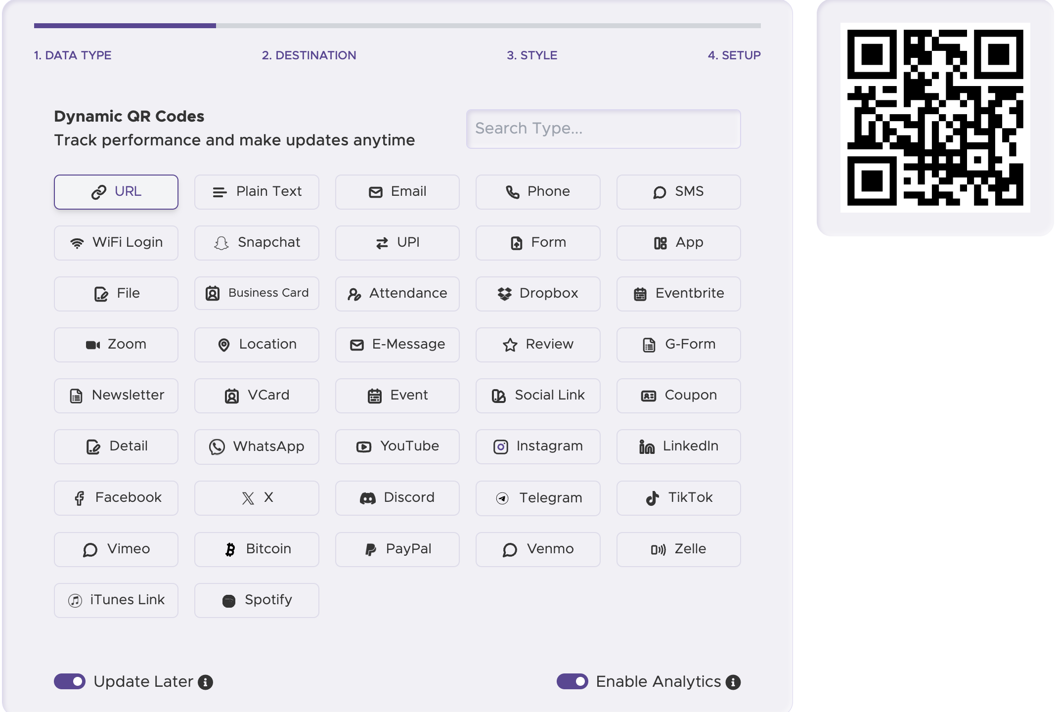 Step 1: Select the Right QR Code Type