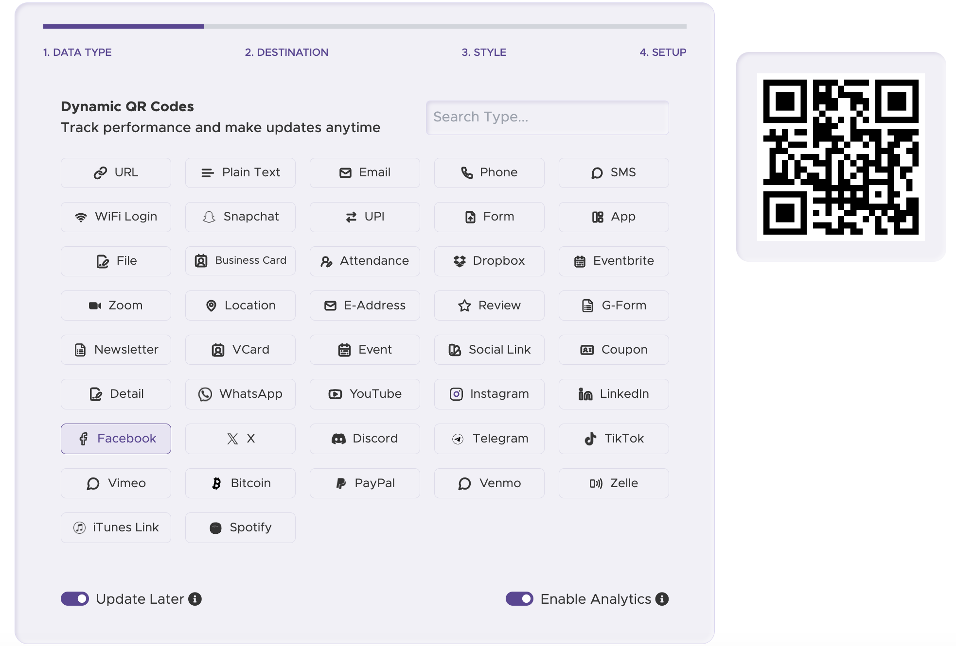 Paso 1: Elige un generador de códigos QR confiable