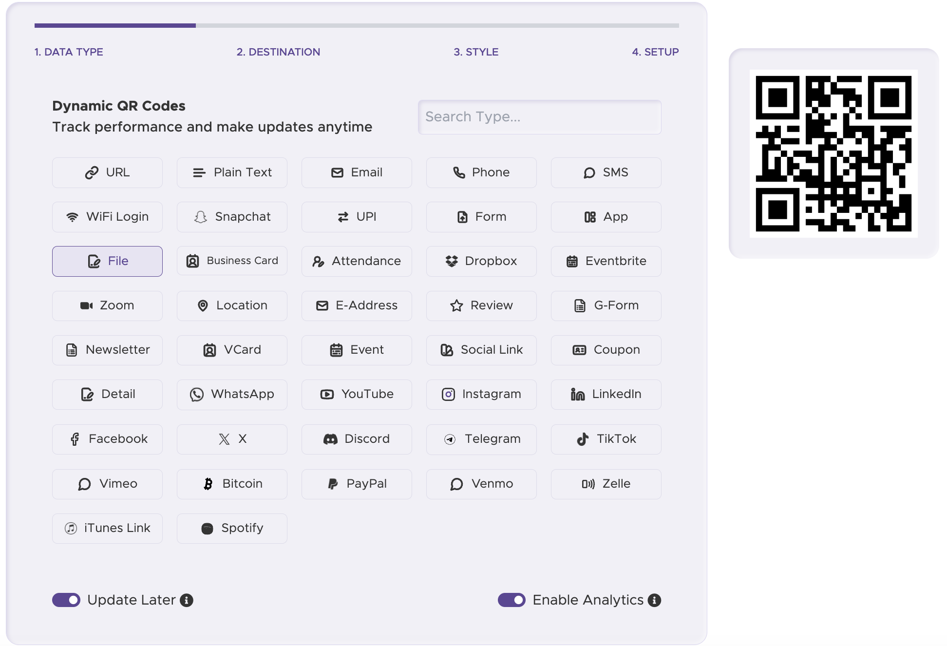 Étape 1 : Choisir un générateur de codes QR fiable