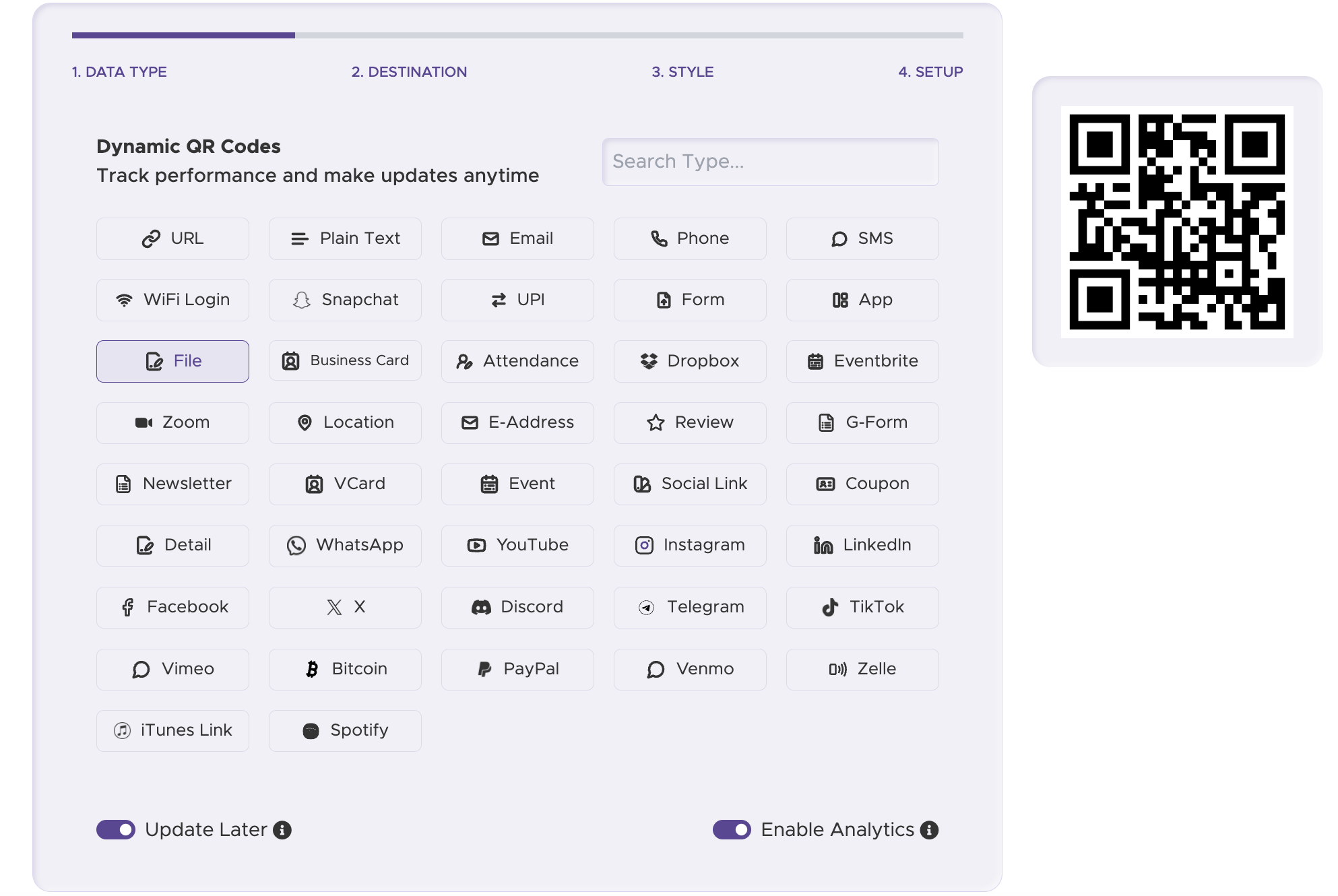 Étape 1: Choisir un générateur de codes QR fiable