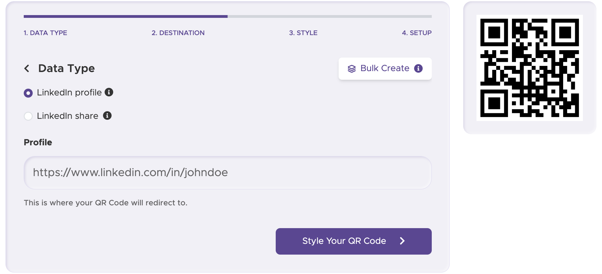 Step 2: Select the Right Type of QR Code
