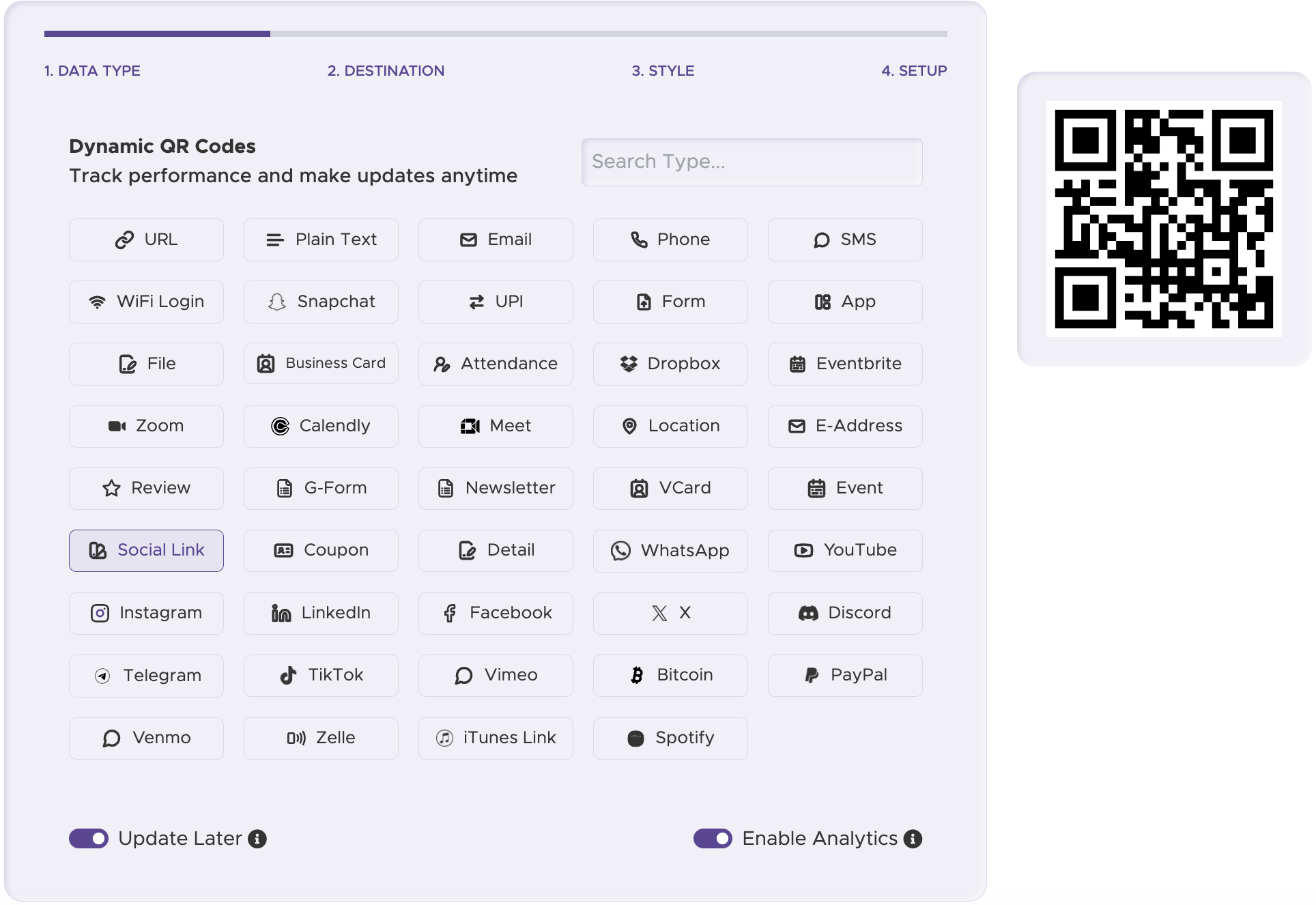 Step 1: Select the Right QR Code Type