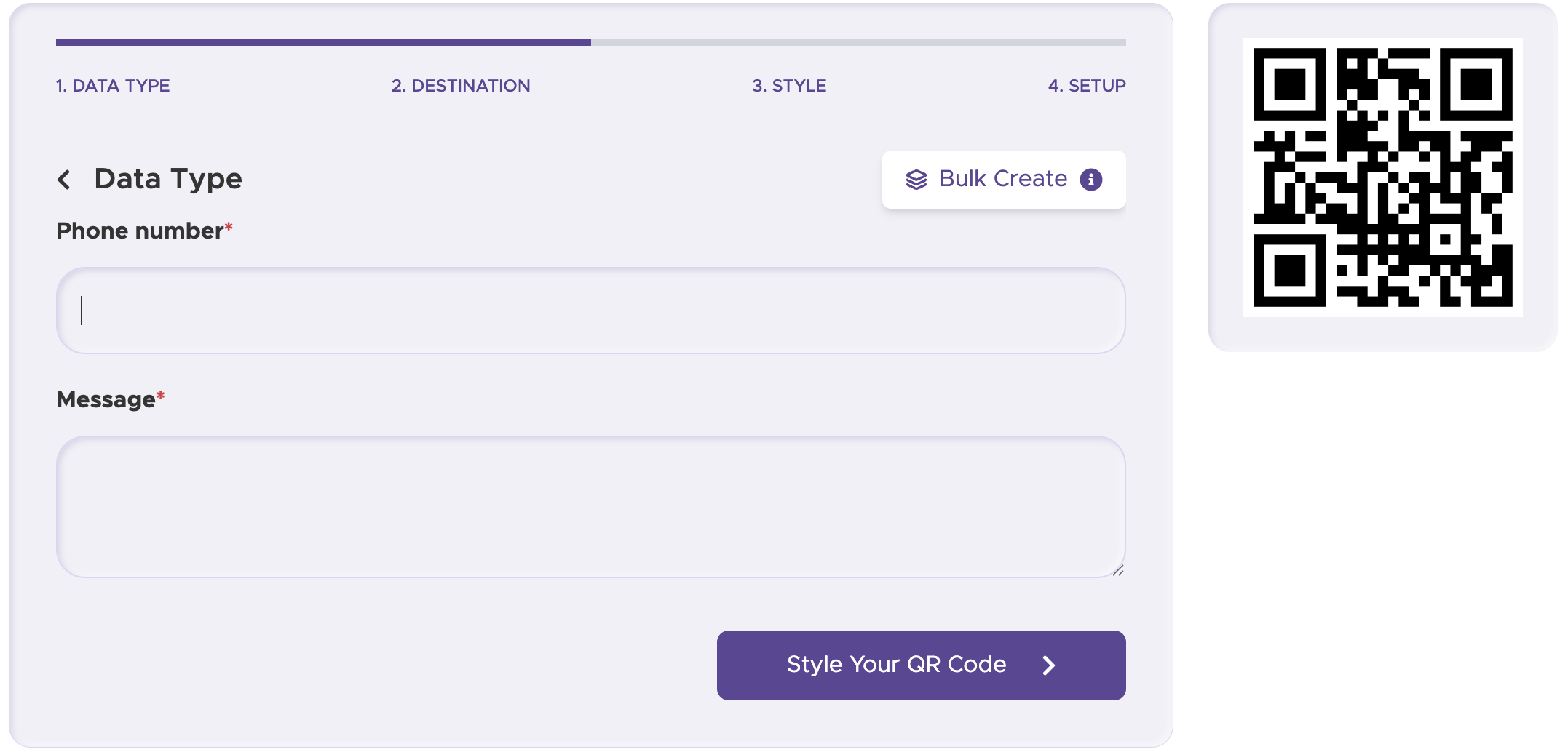 Paso 2: Introduce el número de teléfono y el mensaje