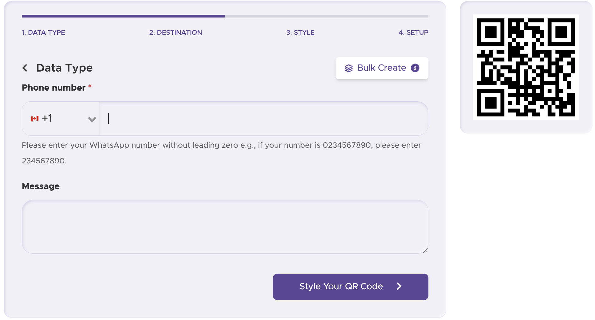 Paso 2: Introduce los datos de WhatsApp